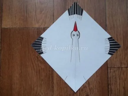 Hogyan készítsünk egy gólya a papír meg a kezét (Stork) Hogyan készítsünk egy gólya papír saját kezűleg