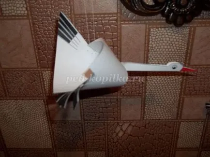 Hogyan készítsünk egy gólya a papír meg a kezét (Stork) Hogyan készítsünk egy gólya papír saját kezűleg