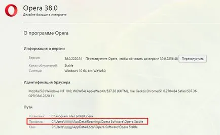 Hogyan kell menteni a kifejezett panel, a könyvjelzőket és a jelszavakat az opera, ha újratelepíti és visszaállítás után