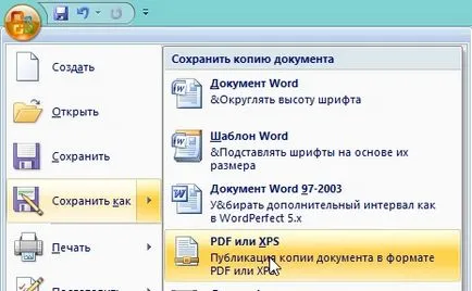 A szöveg mentése pdf formátumban