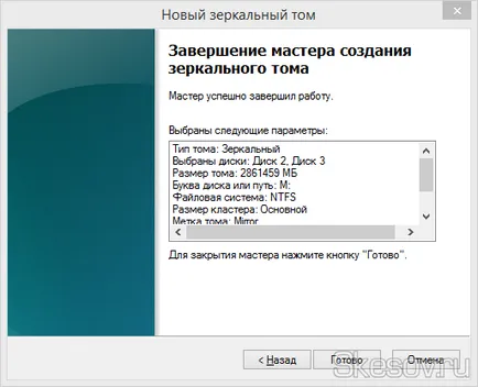 Hogyan hozzunk létre szoftver raid tömb 1 (tükrözött) windows 7 eszköz, 8, 8