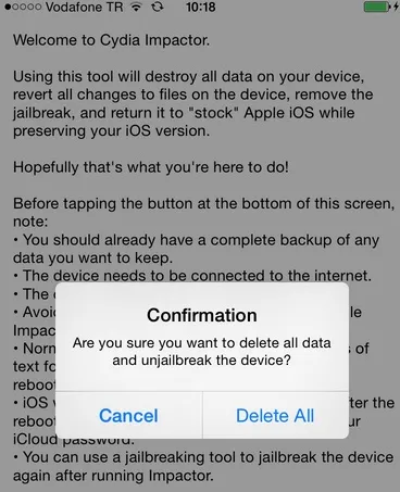 Hogyan lehet eltávolítani a jailbreak iphone jailbreak el aypada vagy iPhone