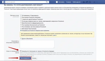 Hogyan lehet törölni a Facebook oldalon, website a semmiből