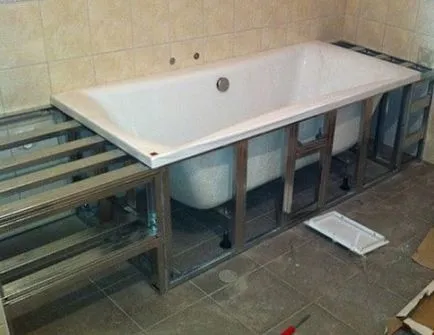 Hogyan kell beállítani a képernyőt, és a fürdő telepítésének lépései különböző típusú szerkezetek (fürdő) Hogyan kell beállítani a képernyőt, és a fürdő telepítésének lépései különböző típusú szerkezetek