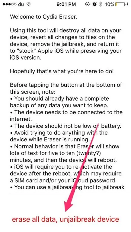 Hogyan lehet eltávolítani a jailbreak iphone jailbreak el aypada vagy iPhone