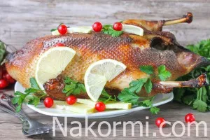 Hogyan kell sütni a kacsa a sütőben teljesen a lyuk lépésről lépésre recept fotók
