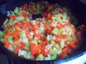 Kao pad gai - Thai rizs csirkével recept egy fotó