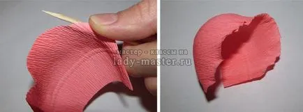 Candy - hullámpapír rózsák március 8-án, a mester - osztály fotók, lépésről lépésre