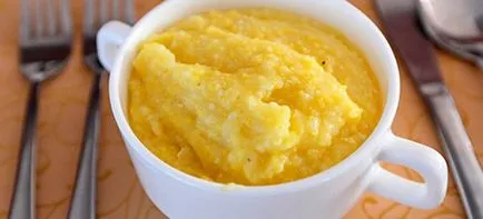 Polenta vízzel vagy tejjel - sütőtök recepteket, a hús és a sajt