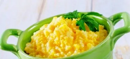 Polenta vízzel vagy tejjel - sütőtök recepteket, a hús és a sajt