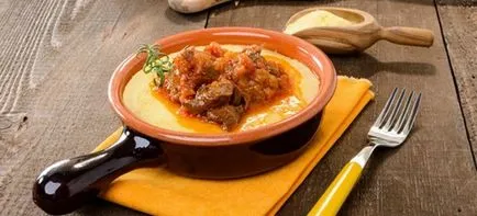 Polenta vízzel vagy tejjel - sütőtök recepteket, a hús és a sajt