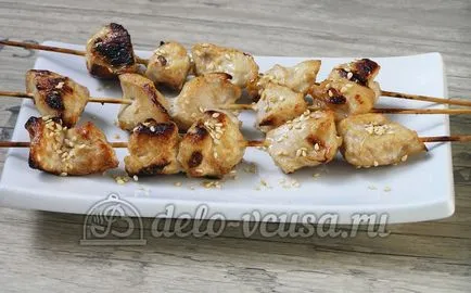 Csirke kebab nyárson recept lépésről lépésre