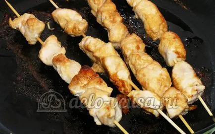 Csirke kebab nyárson recept lépésről lépésre