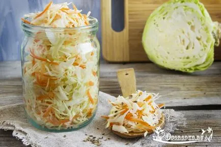 Savanyú káposzta télen - a vödör, hordó, mosdó, bankok, gyors klasszikus recept