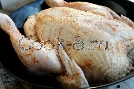 Csirke sült fólia - lépésről lépésre recept fotókkal, csirke ételek