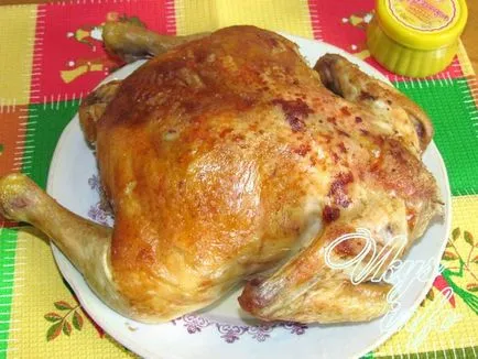 Csirke mézes-mustáros a sütőben recept egy fotó