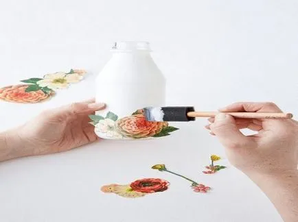 Mesterkurzus kezdőknek decoupage virágcserép és egy üveg (decoupage) Mesterkurzus kezdőknek decoupage virágcserép és egy üveg