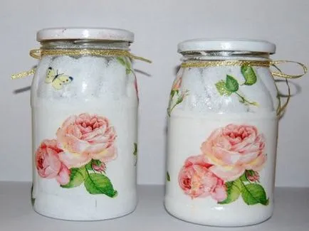 Mesterkurzus kezdőknek decoupage virágcserép és egy üveg (virág) Mesterkurzus kezdőknek decoupage virágcserép és egy üveg