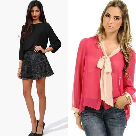 Divat sifon blúz 2017 a fotó modellek és stílusok (2017) Divat sifon blúz 2017 a fotó modellek és stílusok