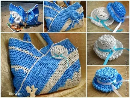 Elegáns és praktikus nyári táska, kötött, csomagokban, kézimunka (táskák) Elegáns és praktikus nyári táska, kötött a csomagokról, kézimunka