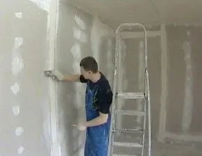 Gipszkarton előtti kezelése beillesztés tapéta, mint fogantyú (borító, bolyhos) hl előtt
