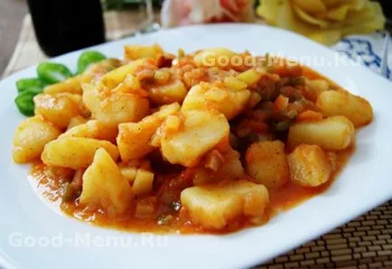 Növényi pörkölt - recept lépésről lépésre fotók