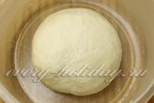 Pizza kolbász, paradicsom, sajt recept fotó (liszt) Pizza kolbász, paradicsom, sajt recept egy fotó