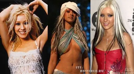 Plasztikai sebészet Christina Aguilera