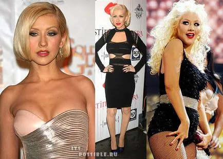Plasztikai sebészet Christina Aguilera