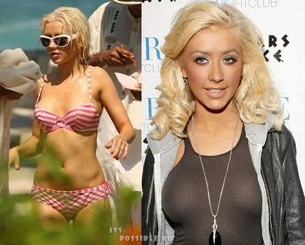 Plasztikai sebészet Christina Aguilera