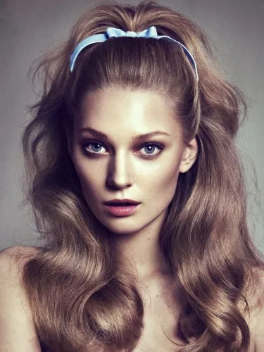 Frizurák szalagokkal órák és fotók