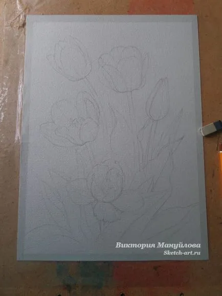Rajzolj egy csokor tulipán