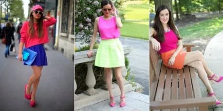 Pink cipő viselése különböző változatai képek