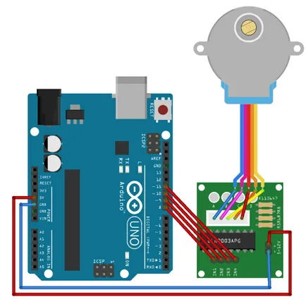 Léptetőmotor és Arduino - köztük lévő kapcsolatot (lépés) Léptetőmotor és Arduino - a köztük lévő kapcsolatot