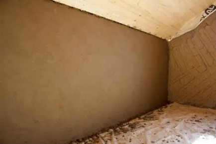 Készítmény agyag vakolat arányban homok, cement, fűrészpor