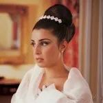 Menyasszonyi frizura a tiara (koronát) Menyasszonyi frizura a tiara