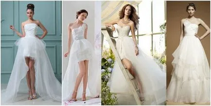 Esküvői ruha egy vonat rövid, görbe és egyenes - képek a legjobb modellek (ruhák) Esküvői ruha egy vonat rövid, görbe és egyenes - képek a legjobb modellek