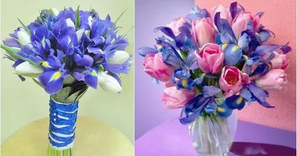 Esküvői csokor írisz és a rózsa, gerbera, krizantém (fotó) (Wedding) Esküvői csokor írisz és a rózsa, gerbera, krizantém (fotó)