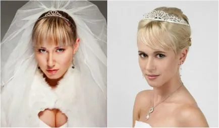 Esküvői frizura tiara - lehetőségek, fotó és videó
