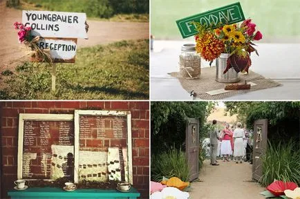 Egy esküvő, rusztikus stílusú felépítése és elrendezése, a képek a menyasszony és a vőlegény fényképpel (tipp) Egy esküvő, rusztikus stílusú felépítése és elrendezése, a képek a menyasszony és a vőlegény fotók