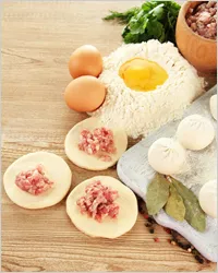 A tészta a gombóc - recept ravioli tészta (tészta) A tésztát derelye - tészta receptek gombóc