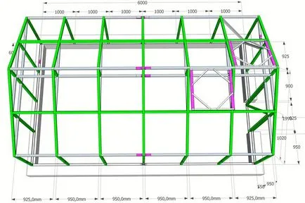 Az üvegház fa fa építeni saját kezűleg, egy 50x50 és több üvegházhatású rendszer (a) Az üvegház fa fa építeni saját kezűleg, egy 50x50 és egy részletes vázlata az üvegházhatás,