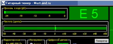 A vevőegység a hangolásra online módon egy mikrofon