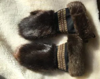 Kesztyű Mink meg a kezét (Pattern mink ujjatlan) Kesztyű Mink saját kezűleg