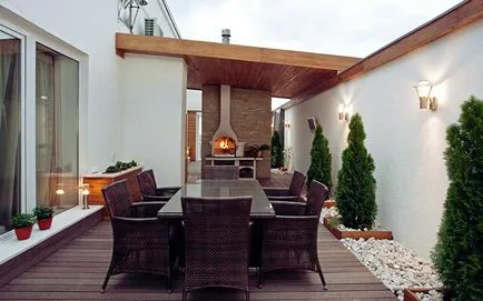 Veranda, terasz és a kontraszt hasonlóság, nasha besedka (ellentétben verandával teraszok) Veranda és terasz kontraszt és hasonlóság, nasha besedka