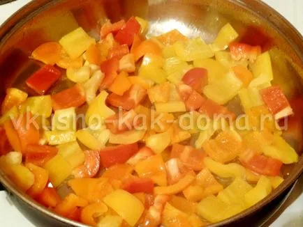 Finom, mint otthon! Csirke thai, bors és ananász (evõkanál olaj) Finom, mint otthon! Csirke thai, ananász és a paprika