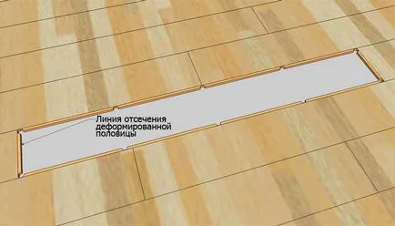 Cseréje sérült laminált tábla