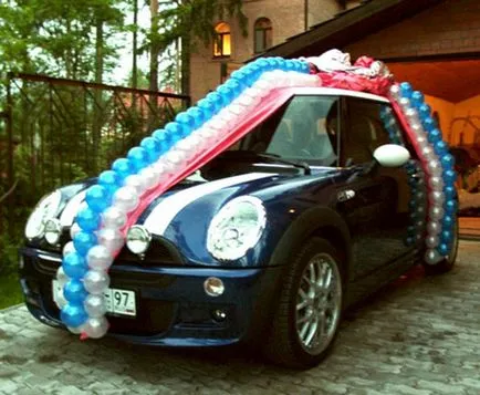 10 ötletek, hogyan kell díszíteni az autót egy esküvői fotó c