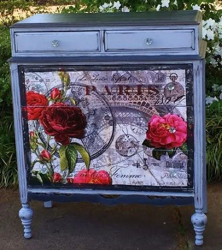100 legjobb ötletek decoupage régi bútorok, a képek, mesterkurzusok