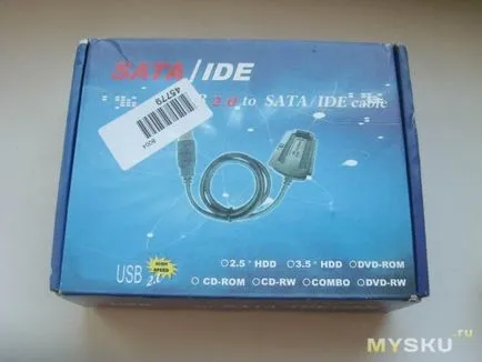 Adapter IDE és SATA csatlakozó készülékek USB-porton az üzlet (eszközök) Adapter csatlakoztatása IDE és SATA eszközök USB-port az üzlet